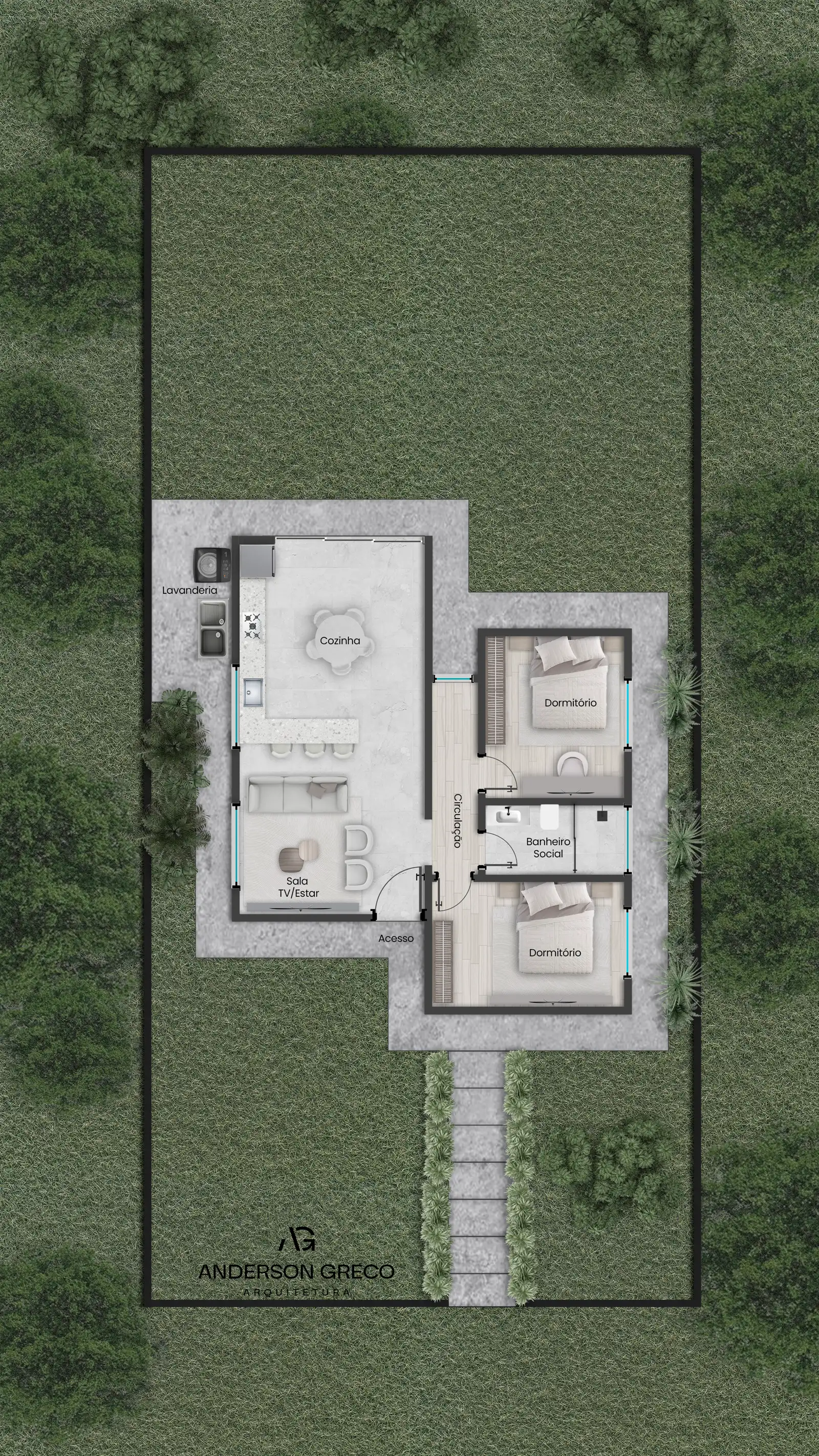 Planta da casa 70m²
