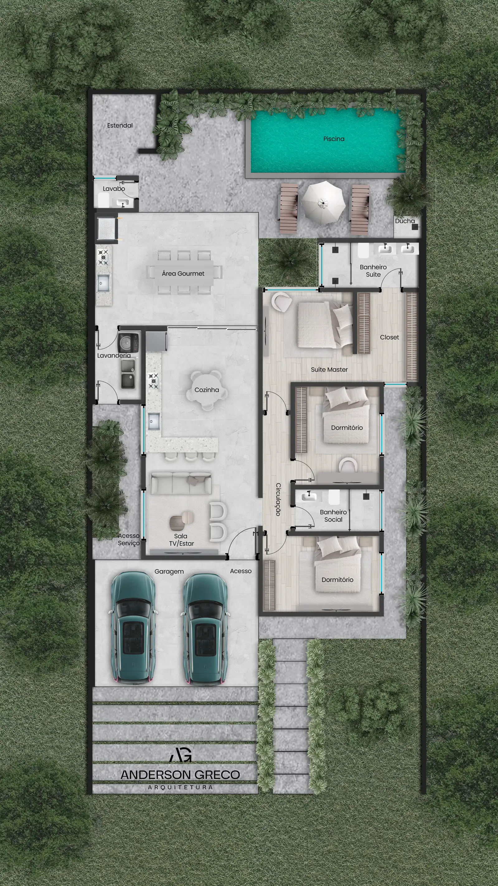Planta da casa 170m²