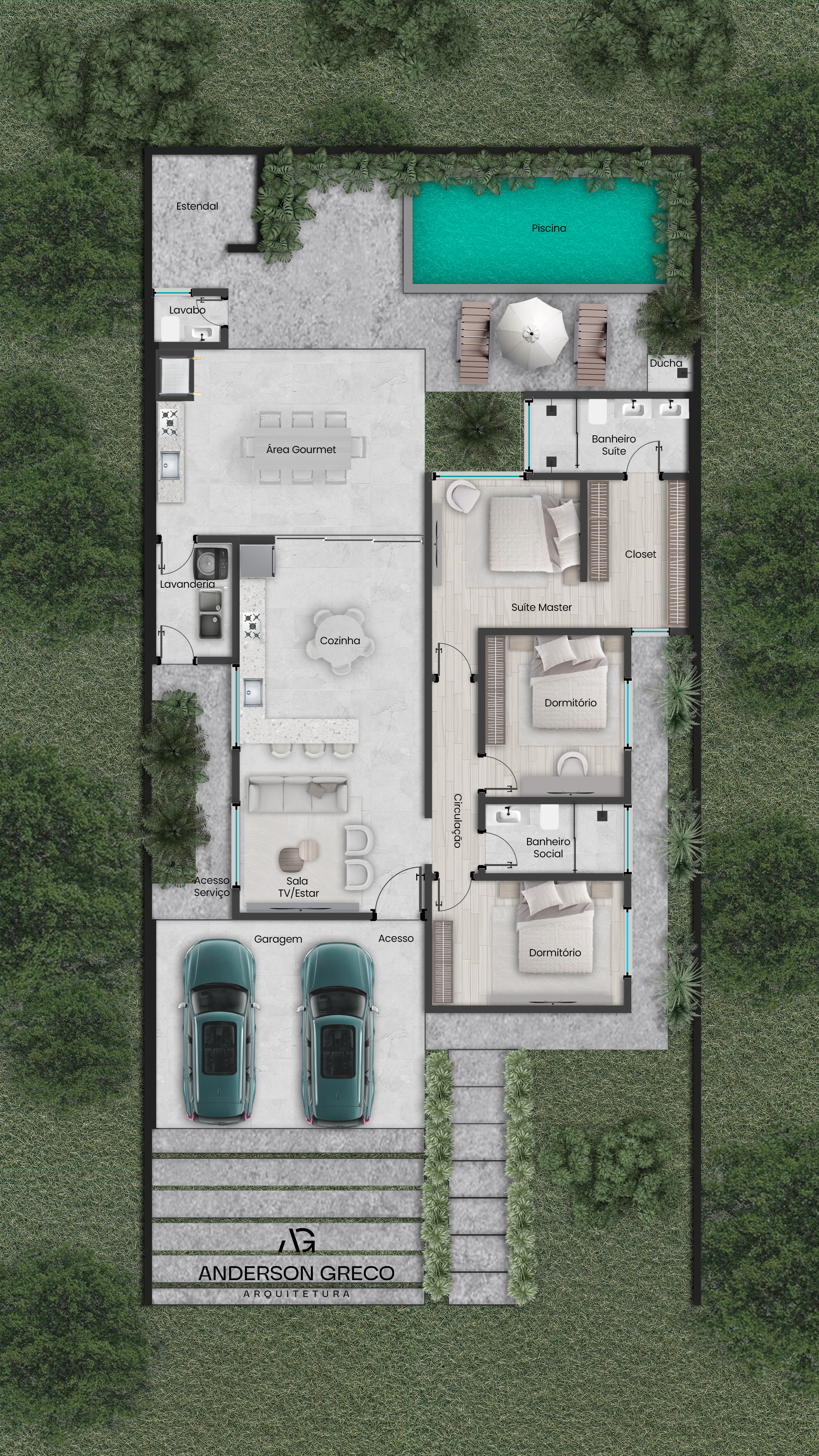 Planta da casa 170m²