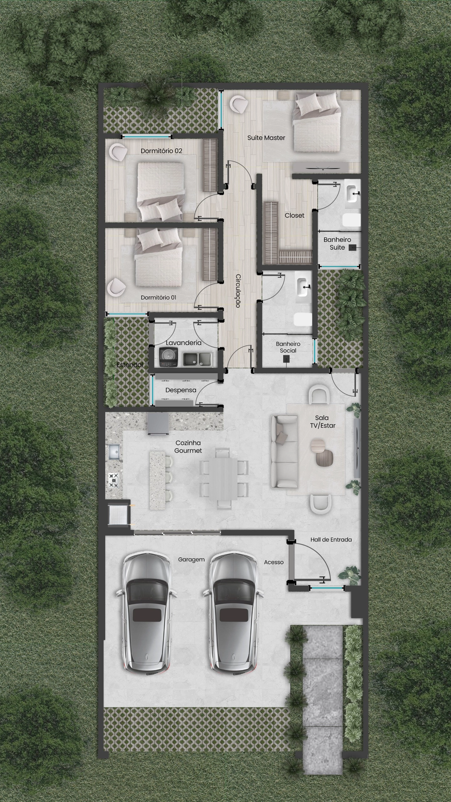 Planta baixa — 97,5m²